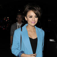 Cher Lloyd outside the May Fair Hotel